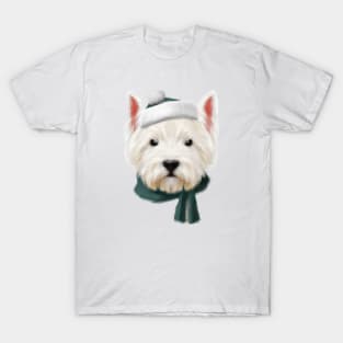 Cute West Highland White Terrier Drawing T-Shirt